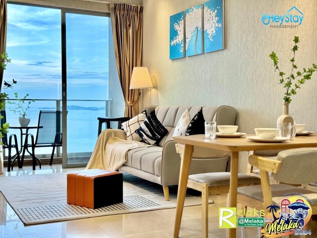 อพาร์ตเมนต์ 2 ห้องนอน 2 ห้องน้ำส่วนตัว ขนาด ตร.ม. – เมลาคา รายา (Silverscape 2Br 6Pax/Seaview/TVBox)3