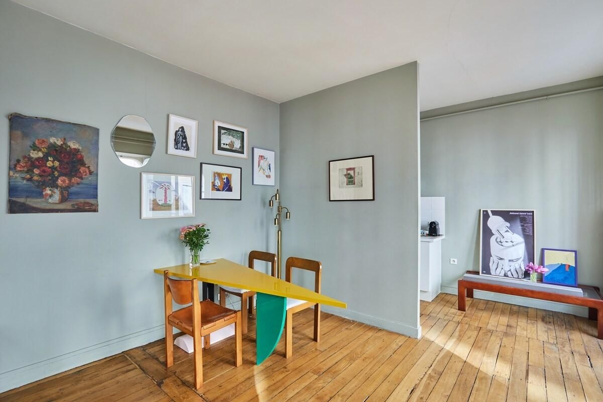 อพาร์ตเมนต์ 1 ห้องนอน 1 ห้องน้ำส่วนตัว ขนาด 57 ตร.ม. – โอเปร่า (Charming 1BR rue des Martyrs)1