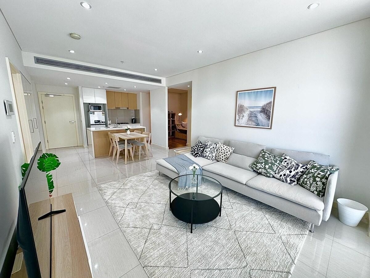 อพาร์ตเมนต์ 2 ห้องนอน 2 ห้องน้ำส่วนตัว ขนาด 85 ตร.ม. – ดรัมมอยน์ (Cosy 2-Bedroom Apartment, Homebush NSW 2140)3