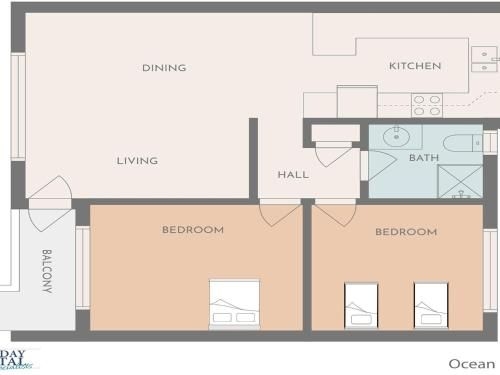 Ocean Blue Apartment Three - apartment on 2nd level2