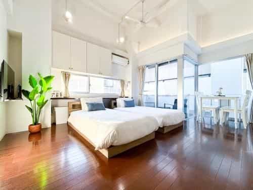 อพาร์ตเมนต์ 1 ห้องนอน 1 ห้องน้ำส่วนตัว ขนาด 38 ตร.ม. – นัมบะ