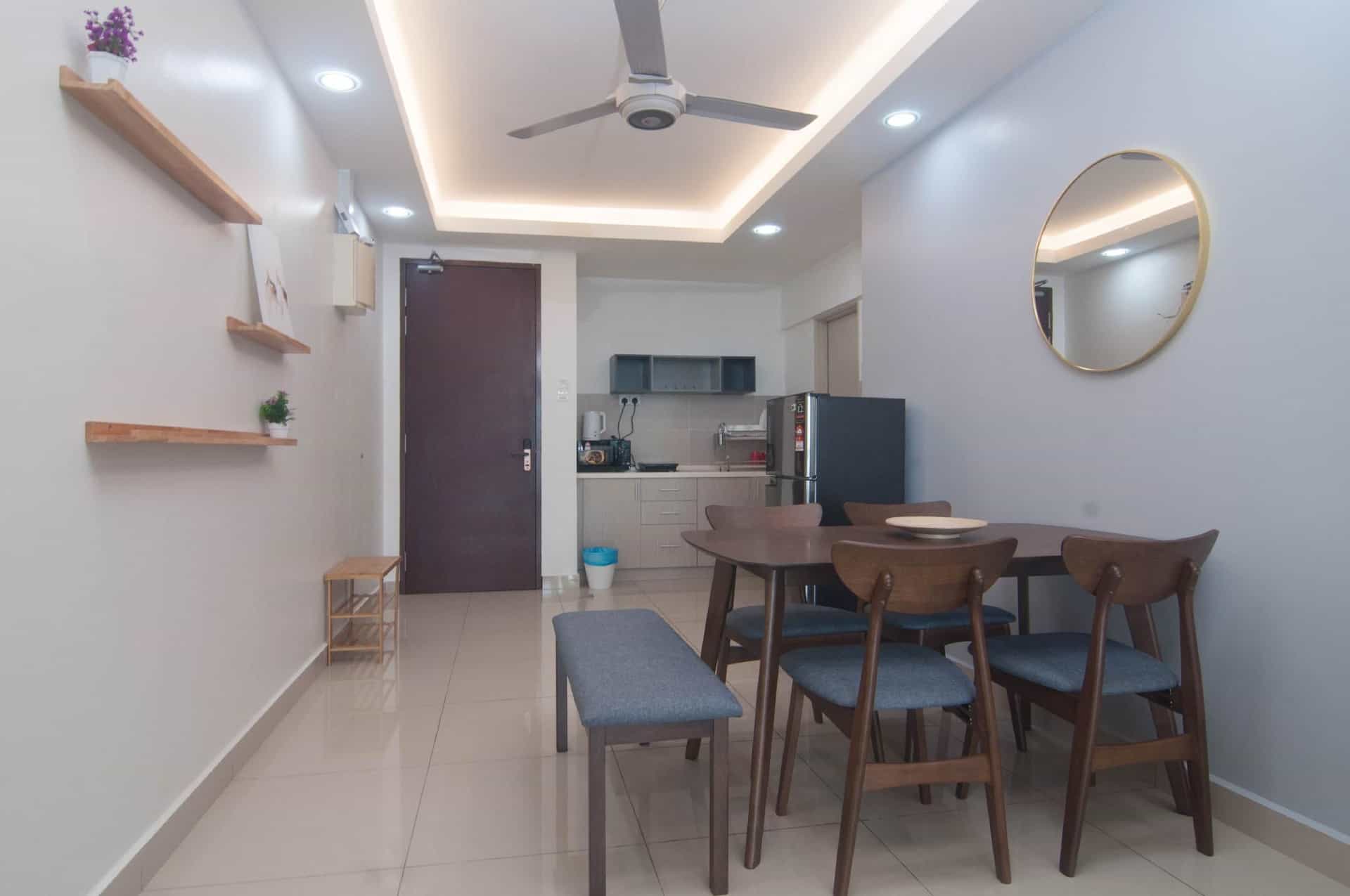 อพาร์ตเมนต์ 3 ห้องนอน 2 ห้องน้ำส่วนตัว ขนาด 80 ตร.ม. – ใจกลางเมืองชะฮ์อาลัม