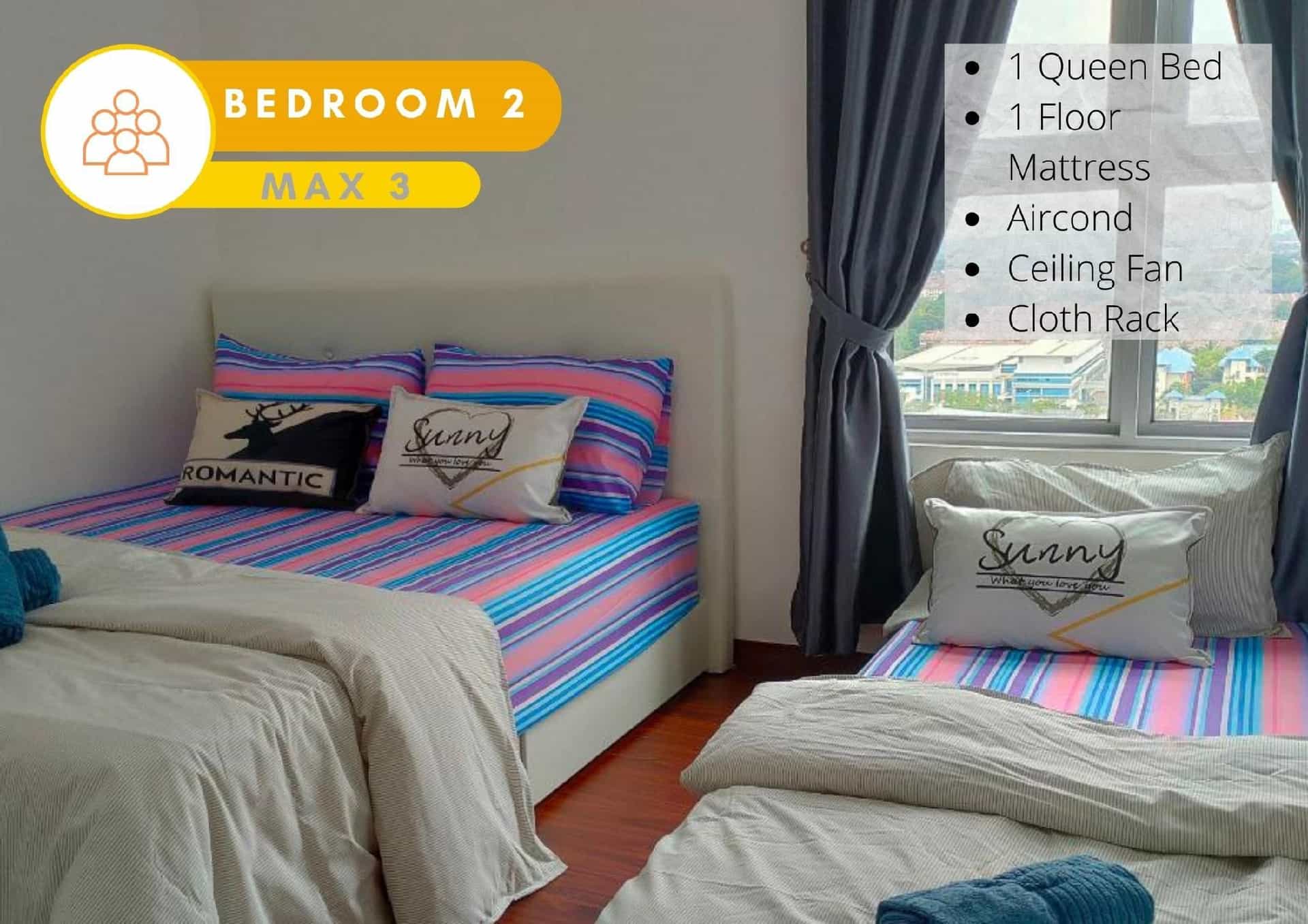 อพาร์ตเมนต์ 3 ห้องนอน 2 ห้องน้ำส่วนตัว ขนาด 93 ตร.ม. – โกตาเกมูนิง