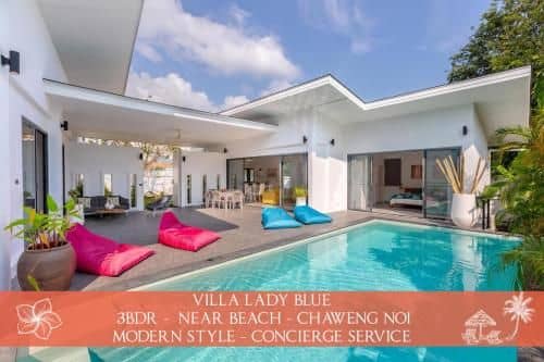 Villa Lady Blue-3BDR-Near Beach-modern Style