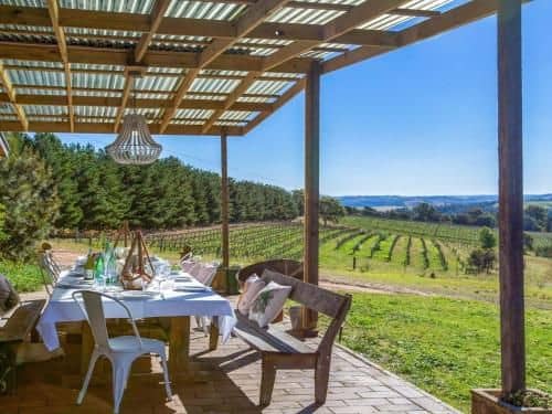 The Farmhouse - grape vines and rolling green hills The Farmhouse - grape vines and rolling green hills