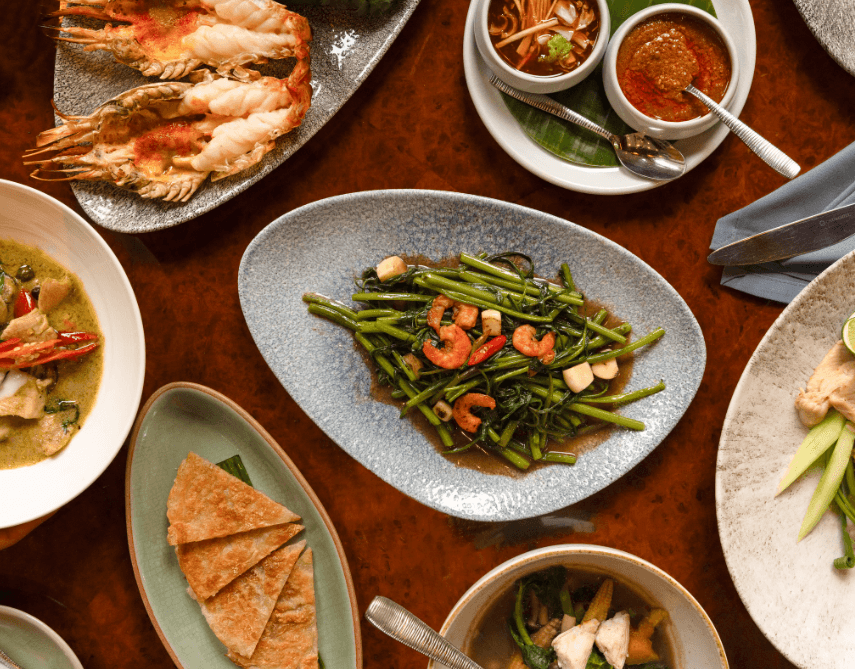 Thai set dinner menu at Celadon Restaurant at The Sukhothai Bangkok