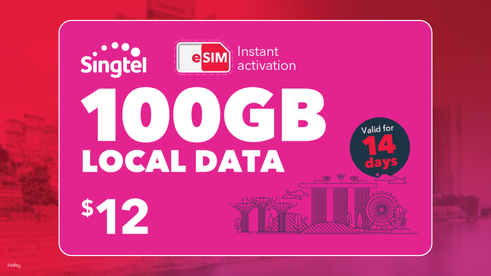 Singapore 5G/4G Data eSIM |Singapore #1 Network by Singtel | Unlimited 5G Data | Roaming