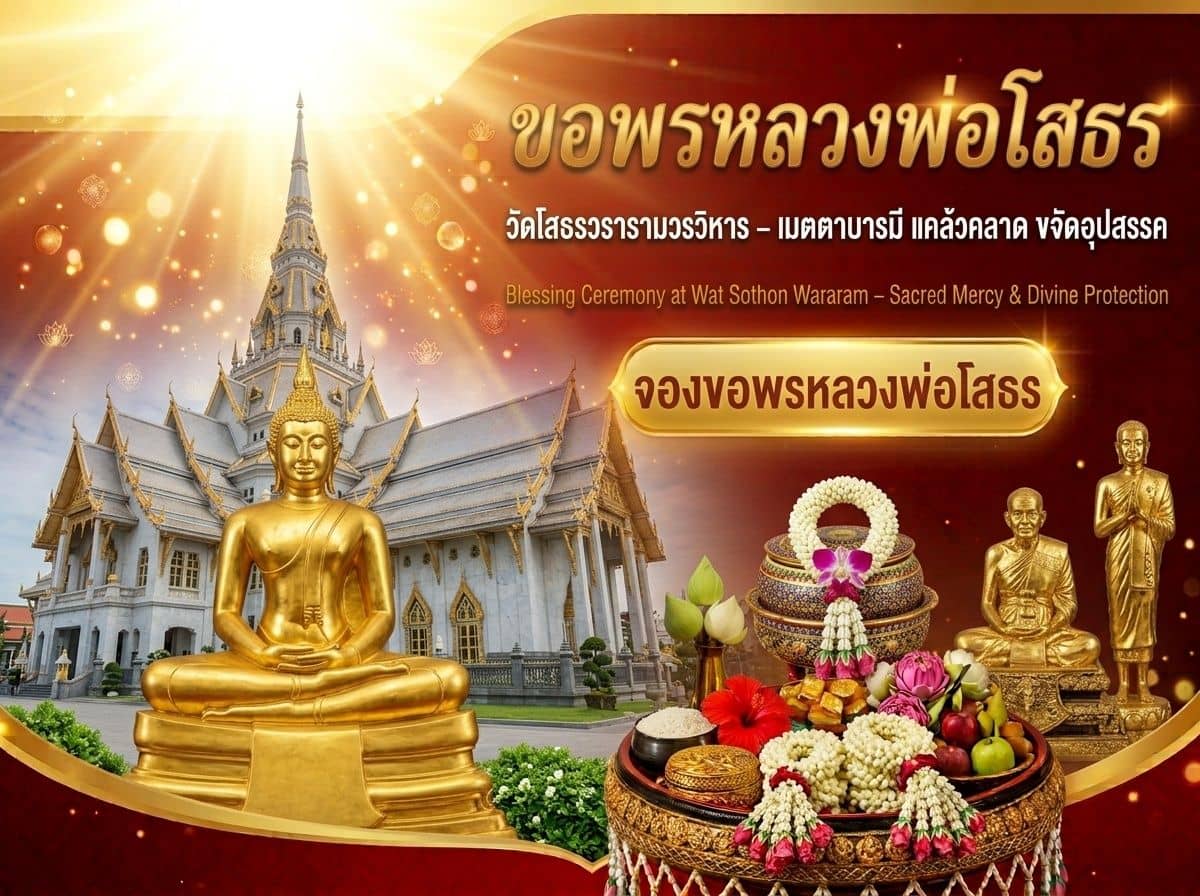 ขอพรหลวงพ่อโสธร วัดโสธรวรารามวรวิหาร – เมตตาบารมี แคล้วคลาดปลอดภัย ขจัดอุปสรรคชีวิต