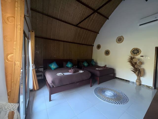 Family Bungalow, 2 Queen Beds, Terrace, Pool View