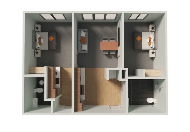 Two Bedroom Apartment - Interconnecting - Accessible