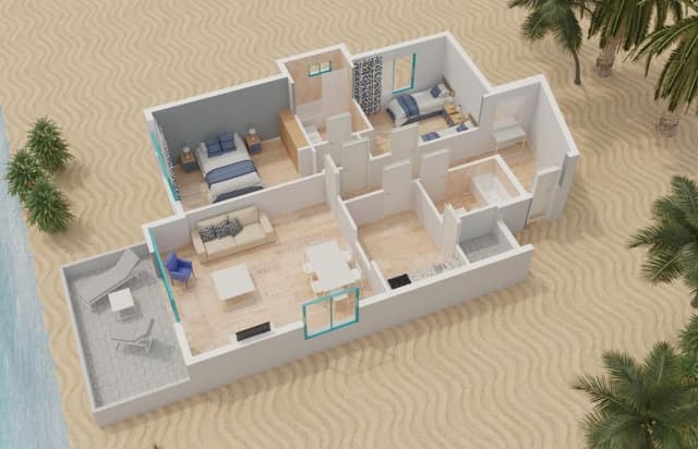 Two-Bedroom Apartment (3 Adults + 1 Child)