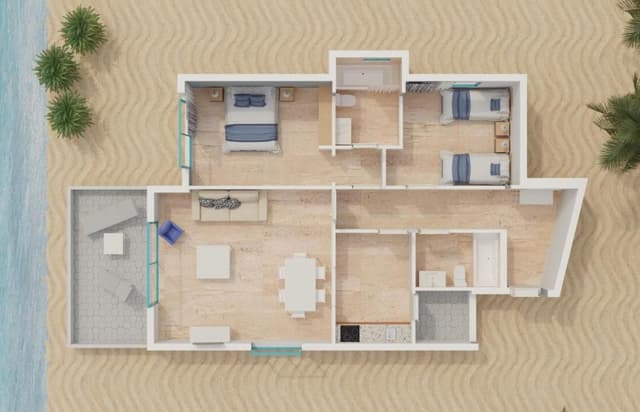 Two-Bedroom Apartment (3 Adults + 1 Child)
