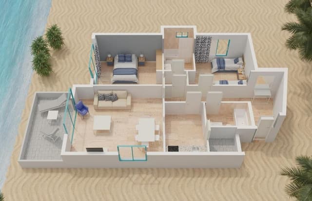 Two-Bedroom Apartment (3 Adults + 1 Child)