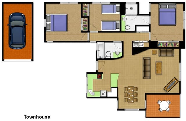 3 Bedroom Townhouse