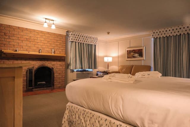 Superior room, 1 king bed, whirlpool tub, fireplace, view of the river