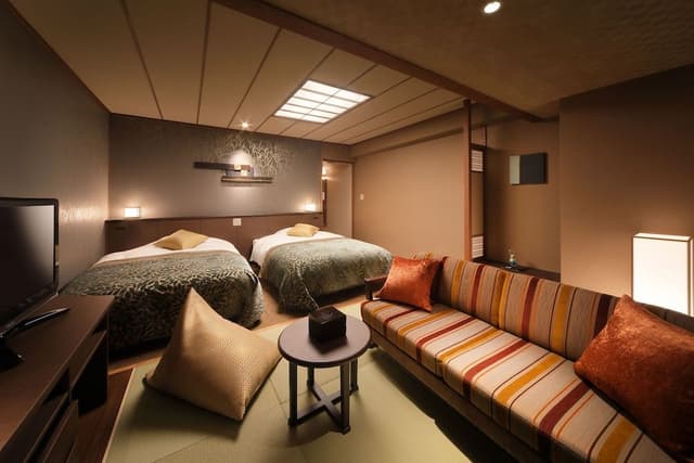 Twin Room with Tatami Area, Halfboard-Buffet, Non-smoking