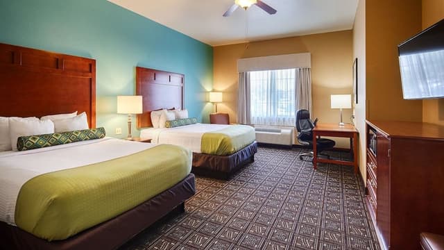 Standard Room, 2 Queen Beds, Non Smoking, Refrigerator & Microwave