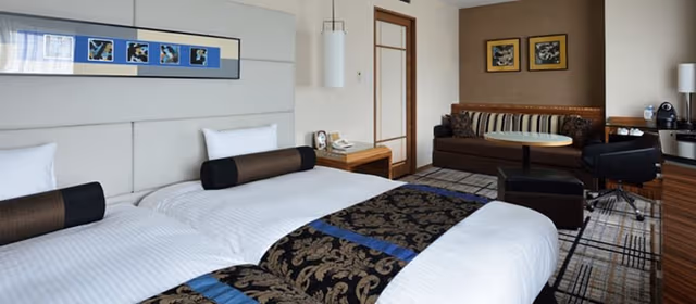 [with Lounge access] Granvia Deluxe Twin, Non Smoking  (37sqm, 20F)