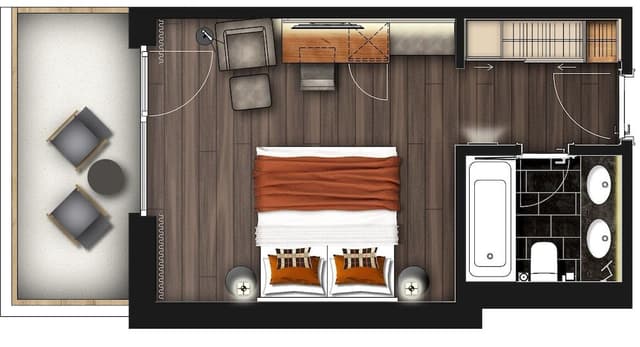 Panorama Double room with balcony and Matterhorn view