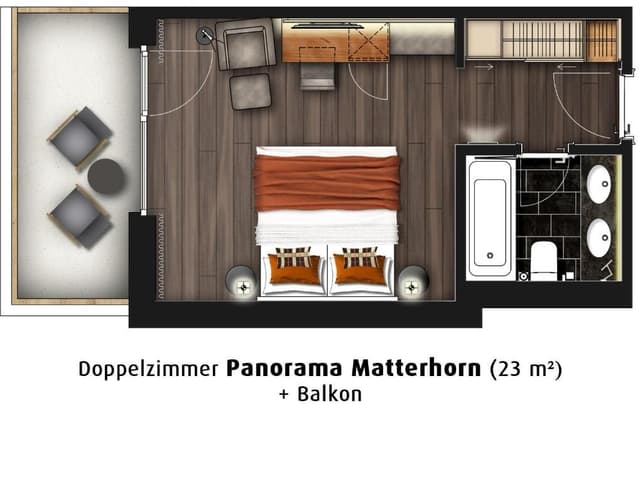 Double Room with Panoramic Matterhorn View