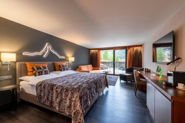 Superior Double Room with Panoramic Matterhorn View and Balcony