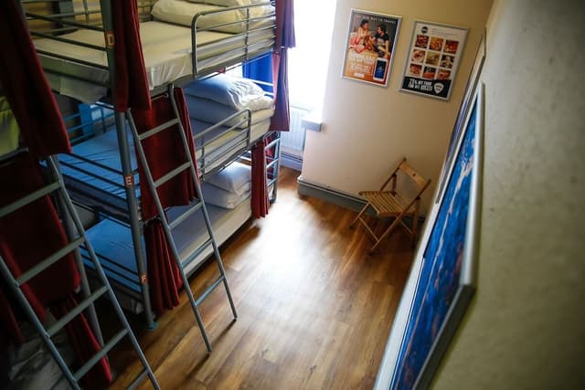 One bed in a 6 bed dorm