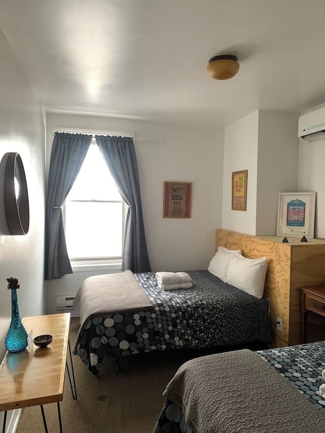 Economy Double or Twin Room, 2 Queen Beds, Non Smoking, Shared Bathroom