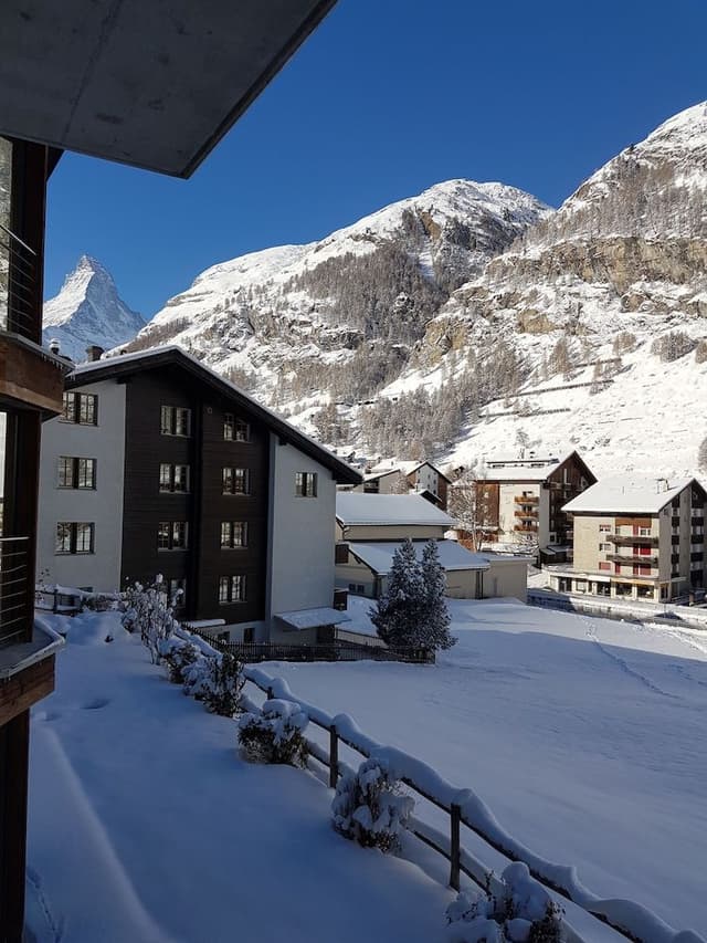 Standard Double Room (Matterhorn View from Balcony)