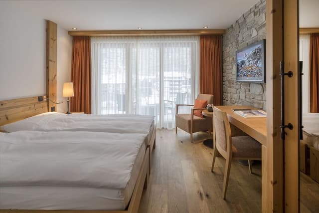 Standard Double Room (Matterhorn View from Balcony)