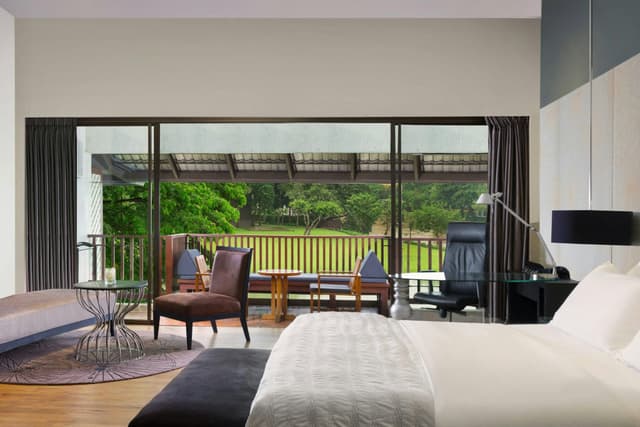 Larger Guest room, 1 King, Pool view, Balcony