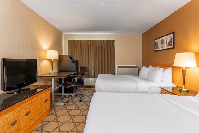 Double Room, 2 Double Beds, Non Smoking