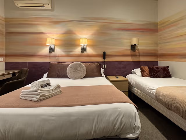 Triple room painted wall view