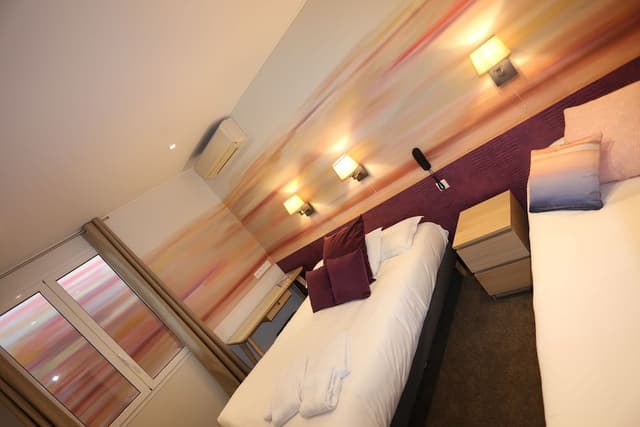 Triple room painted wall view