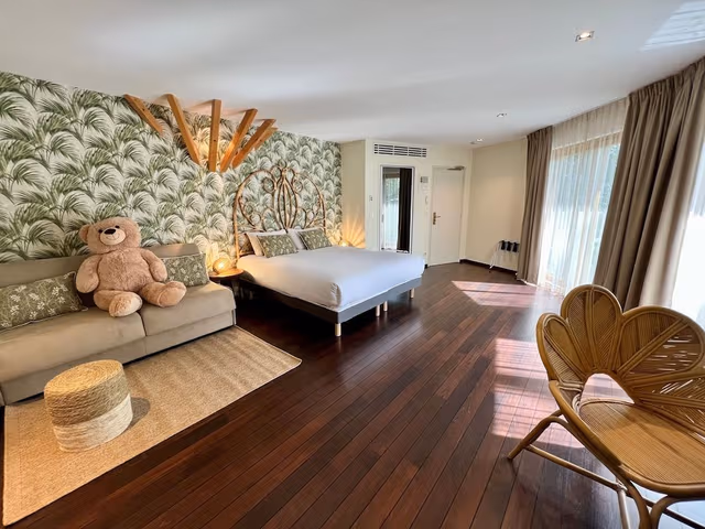 Panoramic Double Room, 1 Double Bed with Sofa bed, Terrace, Garden Area