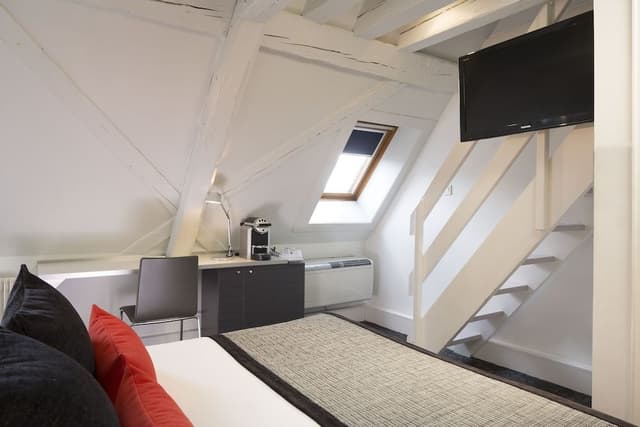 Room, under the roof, stairs access, duplex bathroom in some rooms