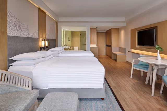 Room, 2 Double Beds, Ocean View (Larger Guest,2 Dbls,Beach acc,Terrace)