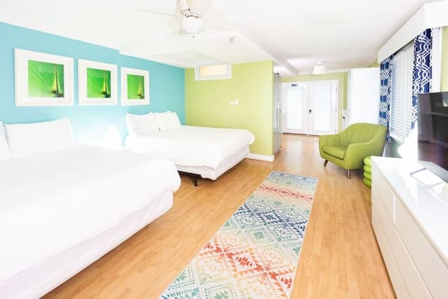 Family Quadruple Room, 2 Queen Beds, Non Smoking, Ground Floor