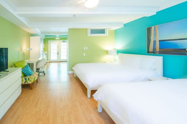 Family Quadruple Room, 2 Queen Beds, Non Smoking, Ground Floor