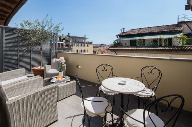Double or Twin Room, Terrace, City View