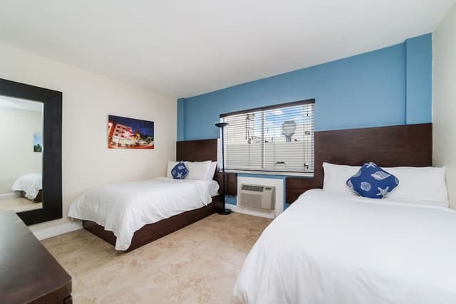 Standard Double Room, 2 Double Beds, Private Bathroom (Self check-in)