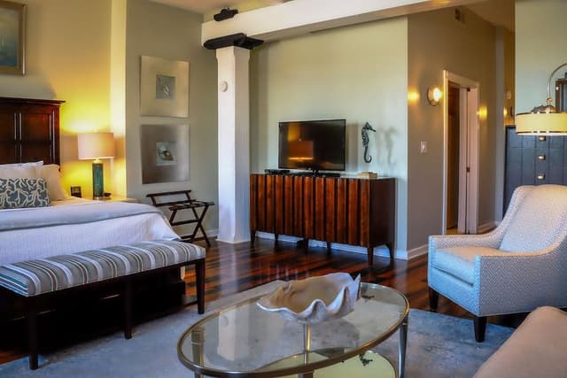 Suite, 1 King Bed (Street View) - Stair Access Only