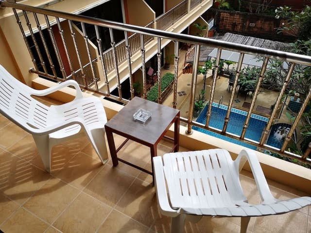 Standard Double Room, 1 King Bed, Balcony, Pool View