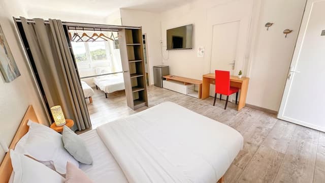 Family Quadruple Room, Multiple Beds, Partial Sea View