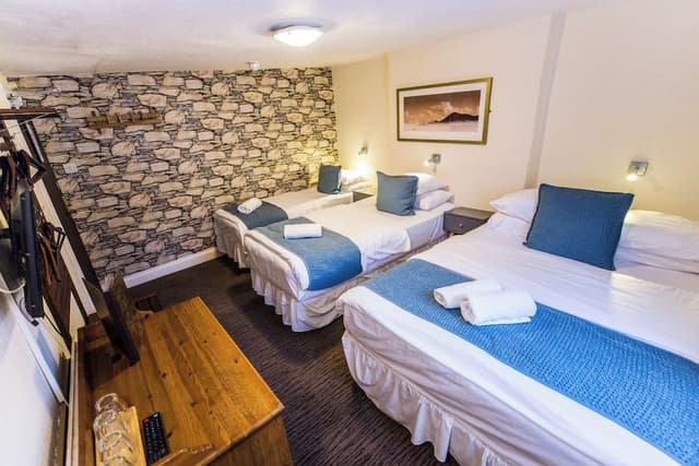 Top floor quad room with shared bathroom