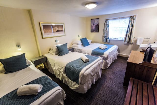 Top floor quad room with shared bathroom