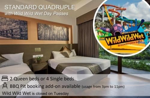 Standard Quadruple Room with Wild Wild Wet Park Tickets