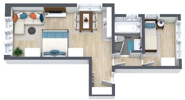 Apartment, 1 Bedroom, Mountain View, Garden Area