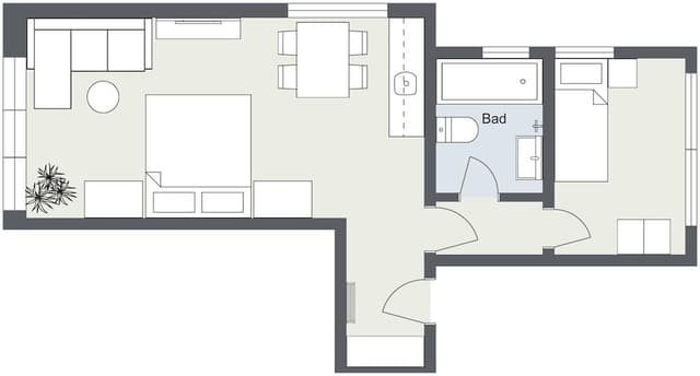 Apartment, 1 Bedroom, Mountain View, Garden Area