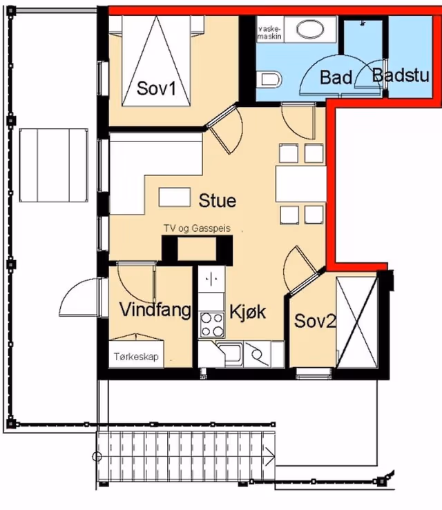 Family Apartment, 2 Bedrooms, Sauna, Slope side