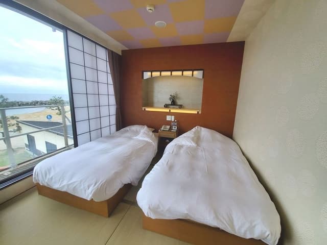 Deluxe Corner Twin Room, Non Smoking, Ocean View (Japanese-Style Room)
